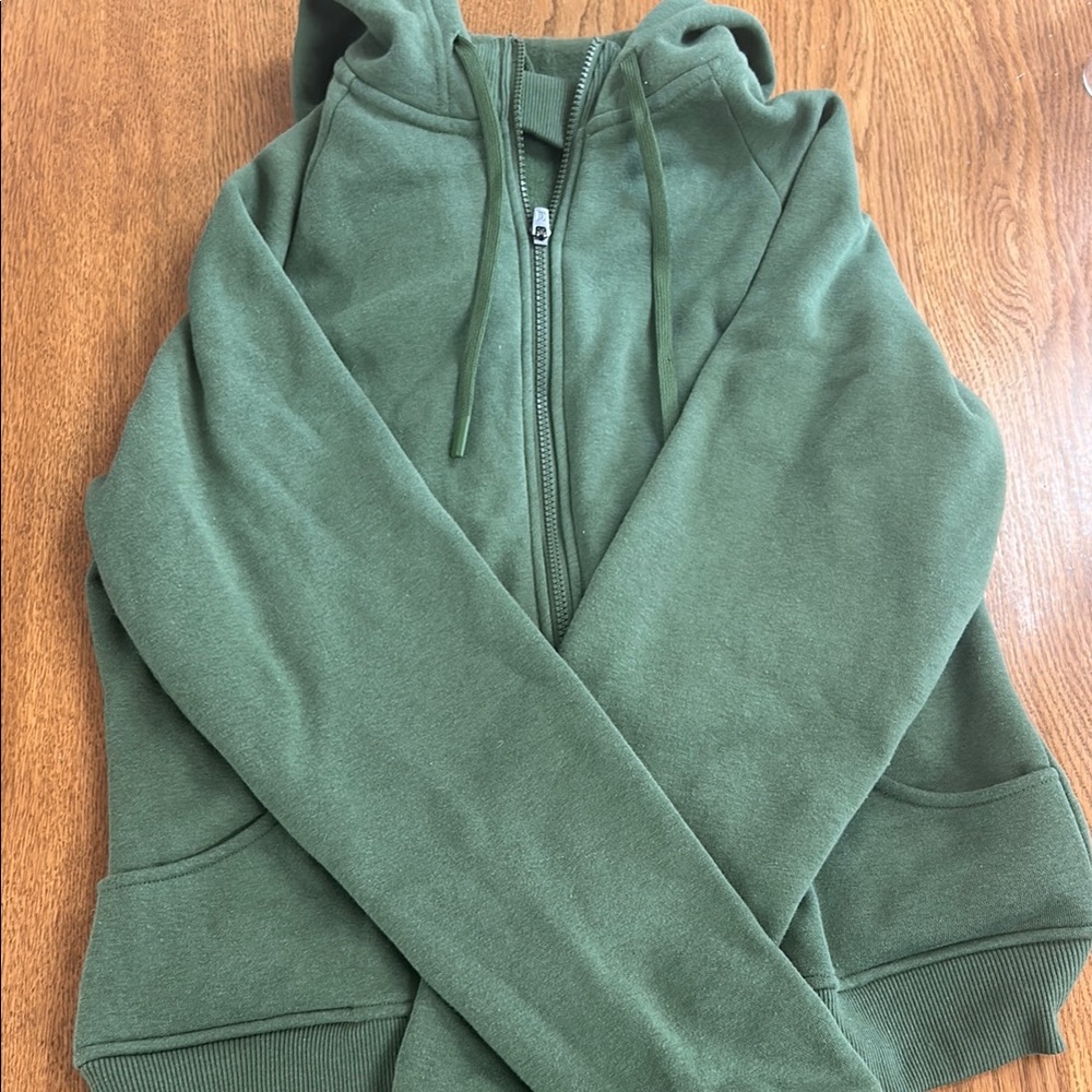 Zyia Green Zip-Up Hoodie; never been worn